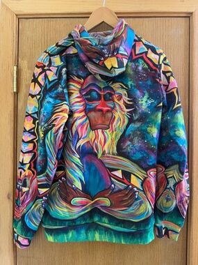 ELECTRO THREADS • Psychedelic Graffiti Rafiki Hoodie - S